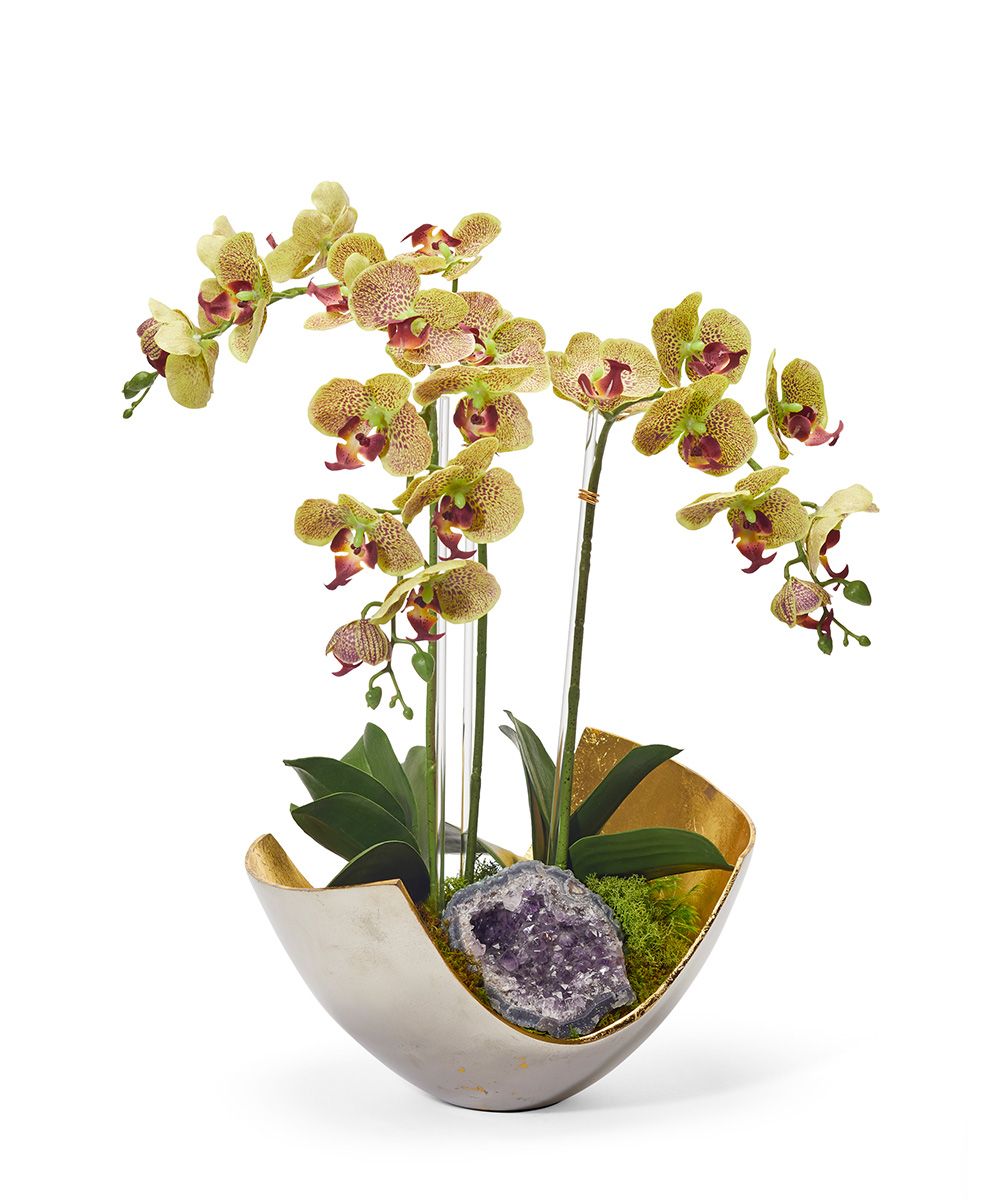 Orchids in Mixed Metal Scoop VivoPetal