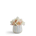 Cymbidium Orchid in Gold-White Ceramic Preserved Floral Arrangement | VivoPetal
