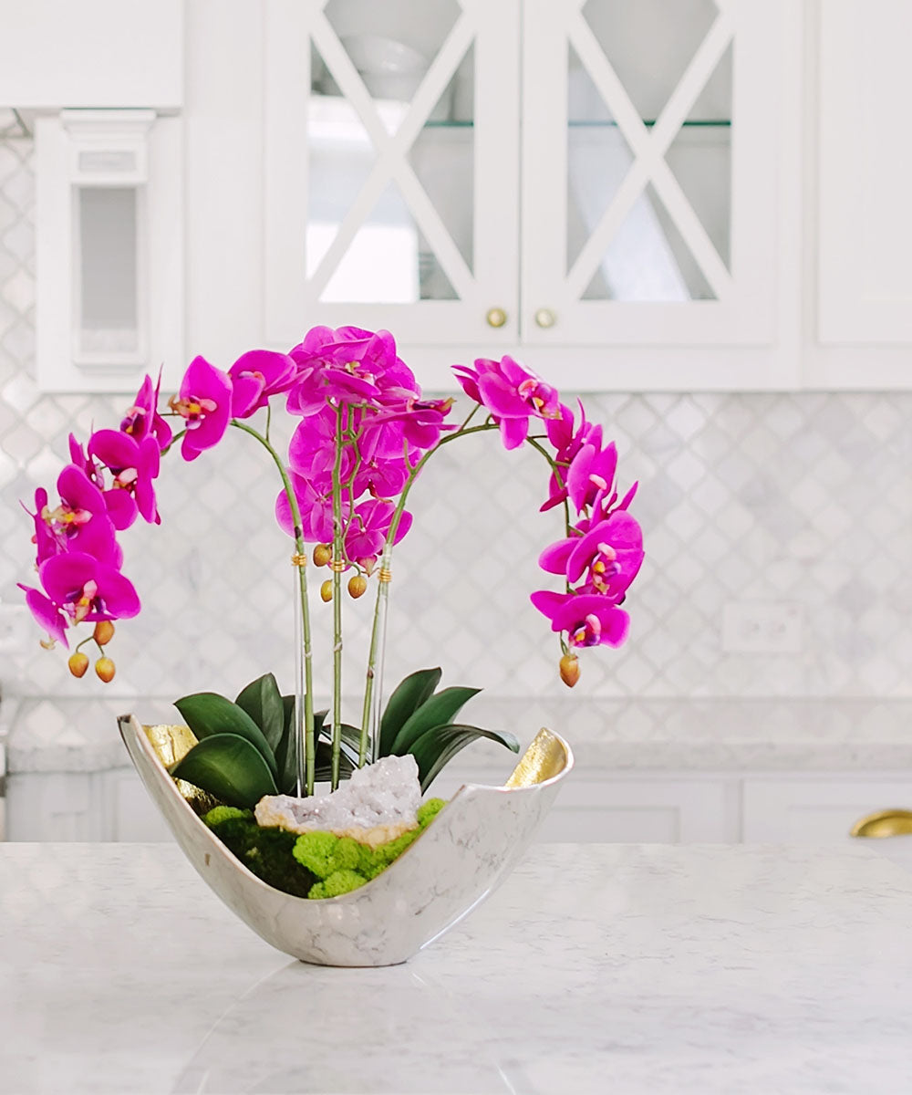 Orchids in Mixed Metal Scoop VivoPetal